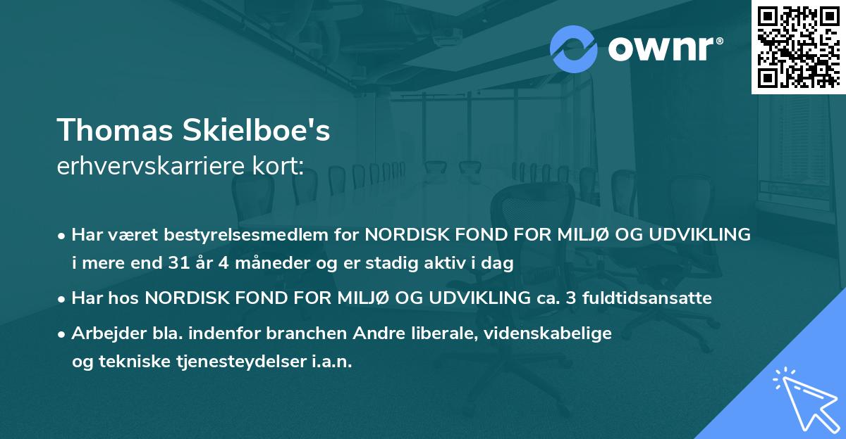 Thomas Skielboe's erhvervskarriere kort
