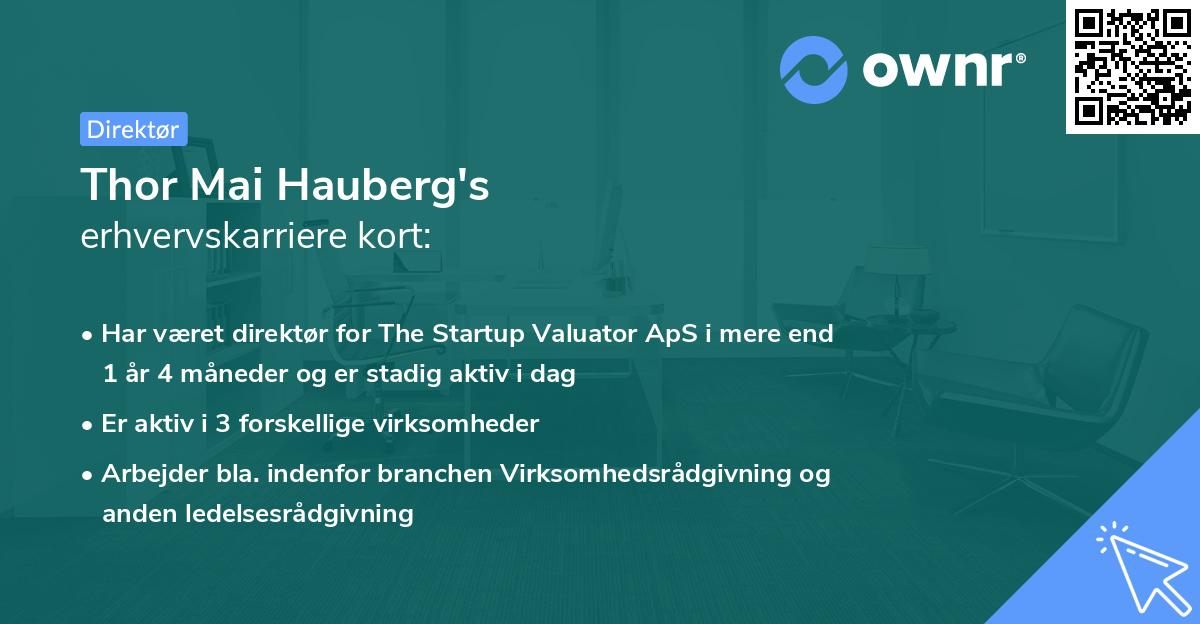 Thor Mai Hauberg's erhvervskarriere kort