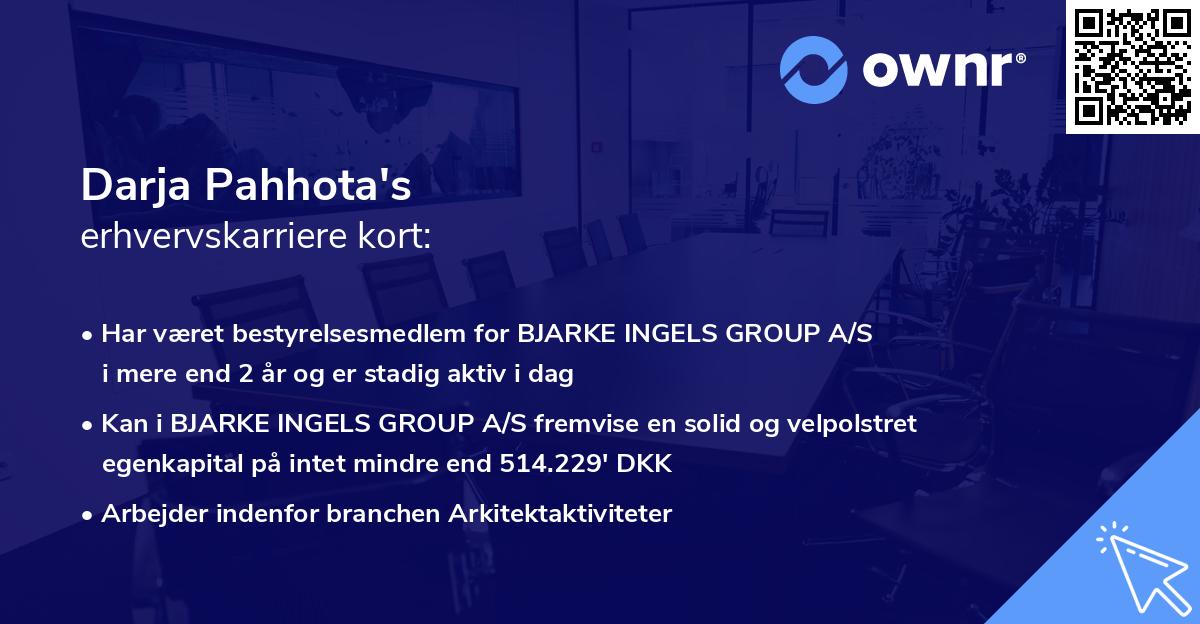Darja Pahhota's erhvervskarriere kort