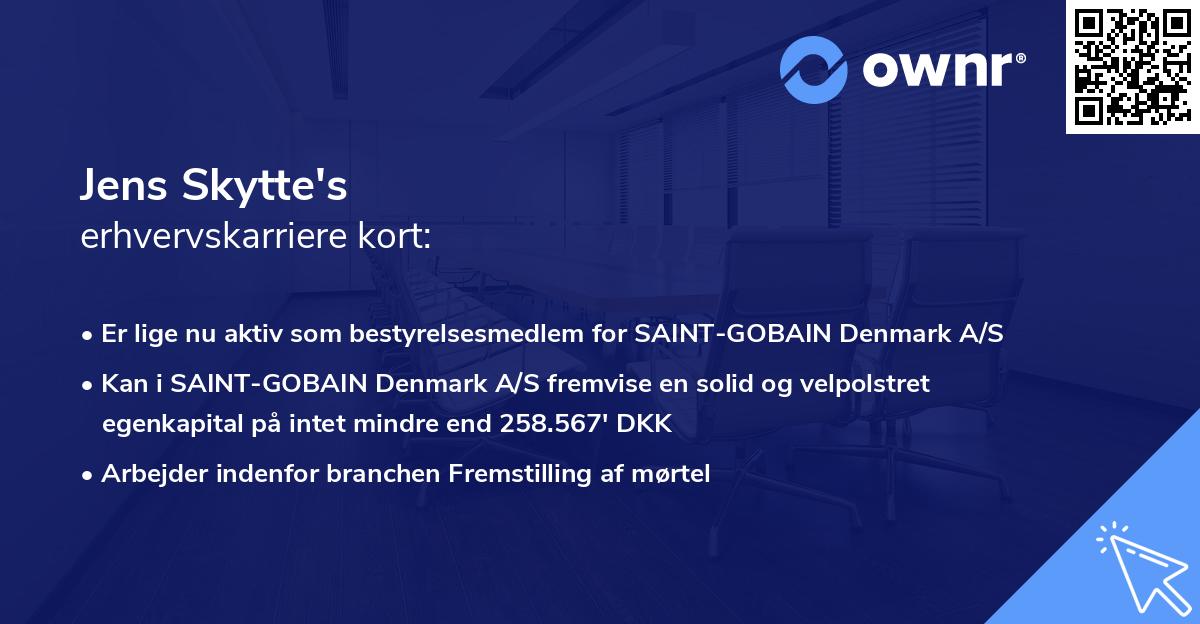 Jens Skytte's erhvervskarriere kort