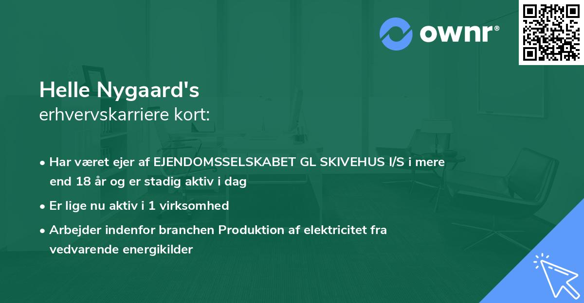 Helle Nygaard's erhvervskarriere kort