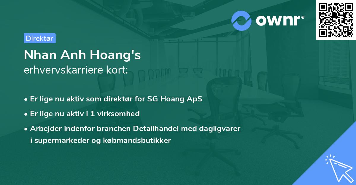 Nhan Anh Hoang's erhvervskarriere kort