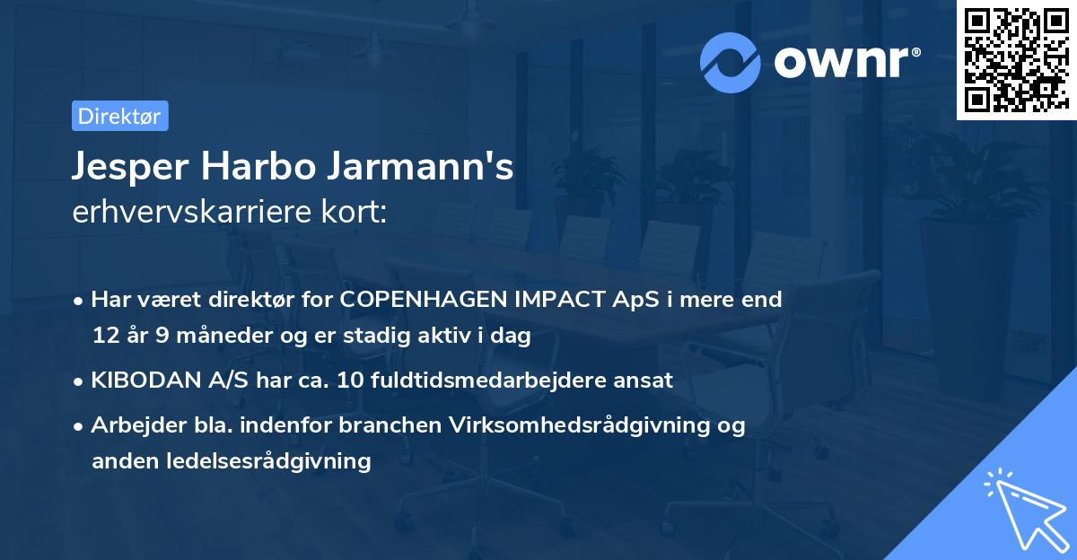 Jesper Harbo Jarmann's erhvervskarriere kort