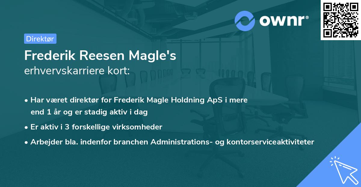Frederik Reesen Magle's erhvervskarriere kort