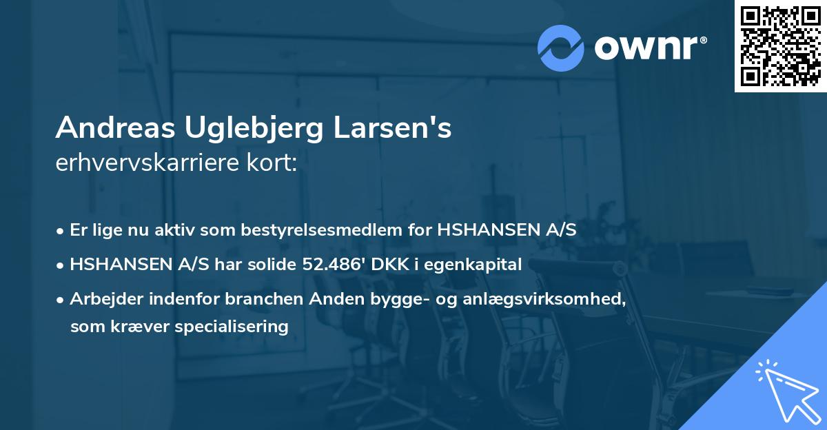 Andreas Uglebjerg Larsen's erhvervskarriere kort