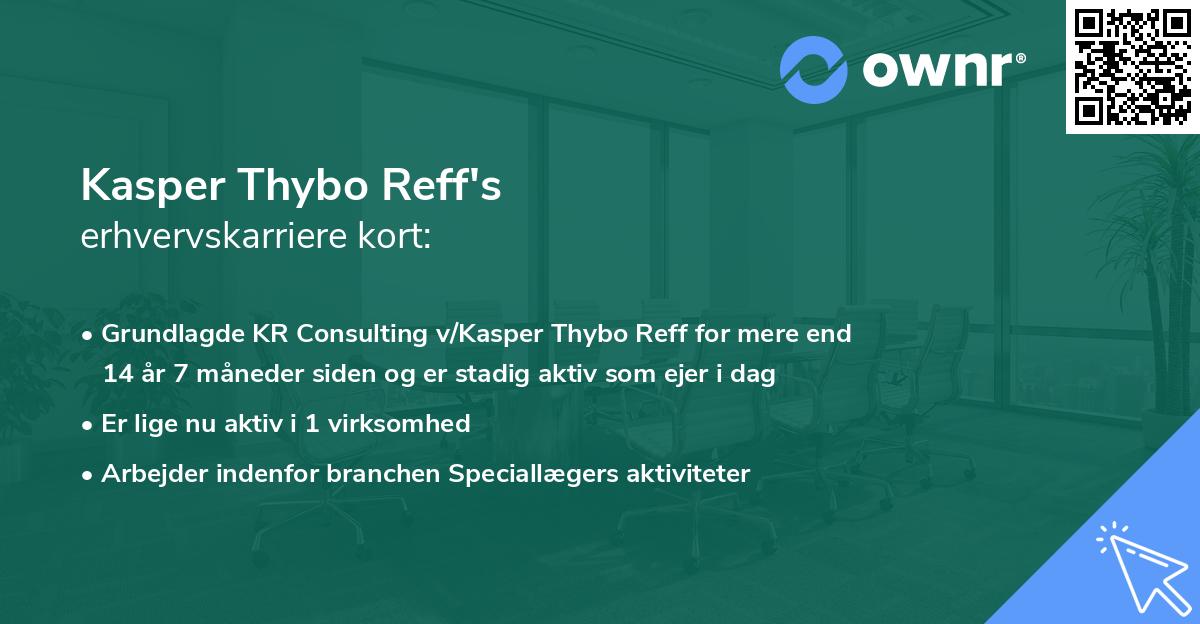 Kasper Thybo Reff's erhvervskarriere kort