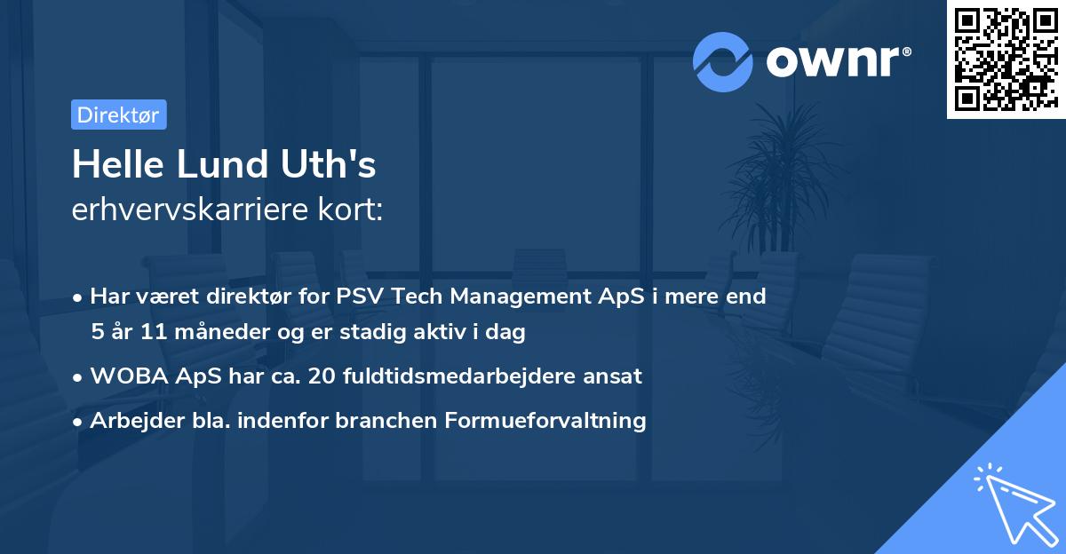 Helle Lund Uth's erhvervskarriere kort