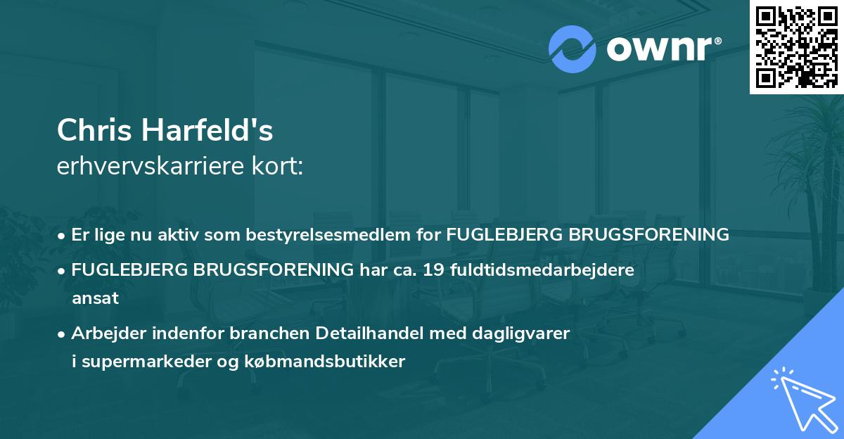 Chris Harfeld's erhvervskarriere kort