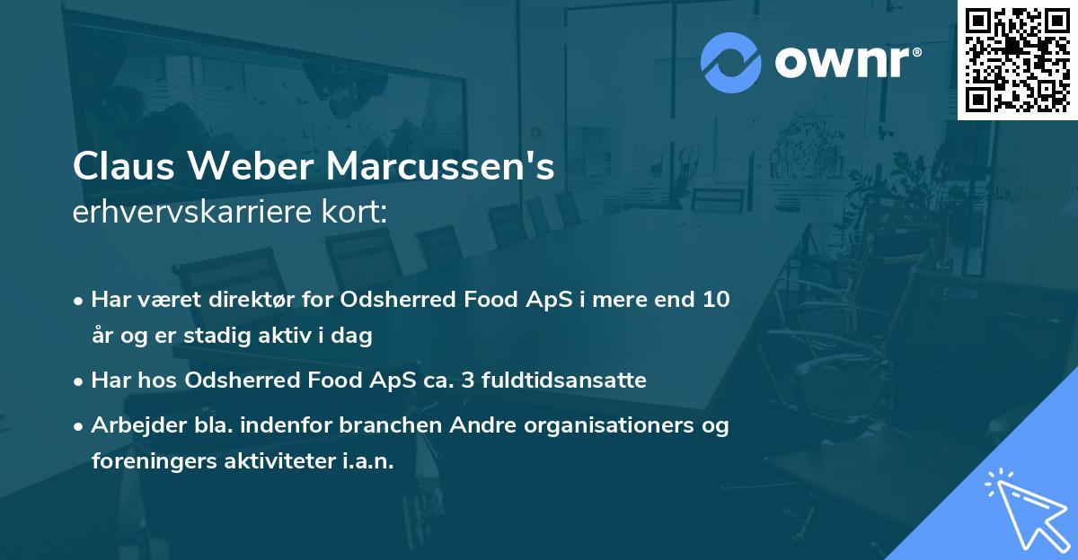 Claus Weber Marcussen's erhvervskarriere kort