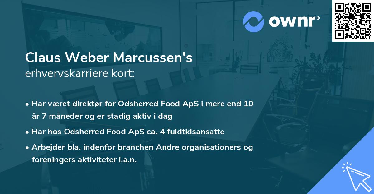 Claus Weber Marcussen's erhvervskarriere kort