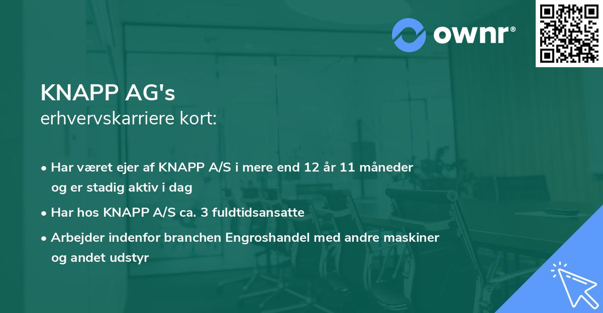 KNAPP AG's erhvervskarriere kort