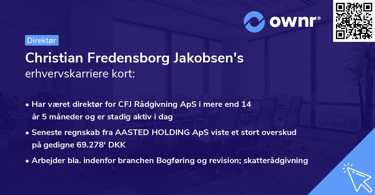 Christian Fredensborg Jakobsen's erhvervskarriere kort