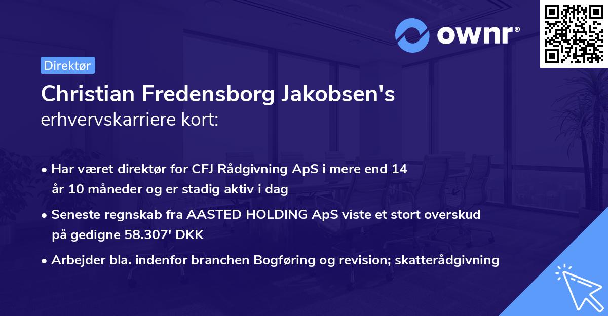 Christian Fredensborg Jakobsen's erhvervskarriere kort