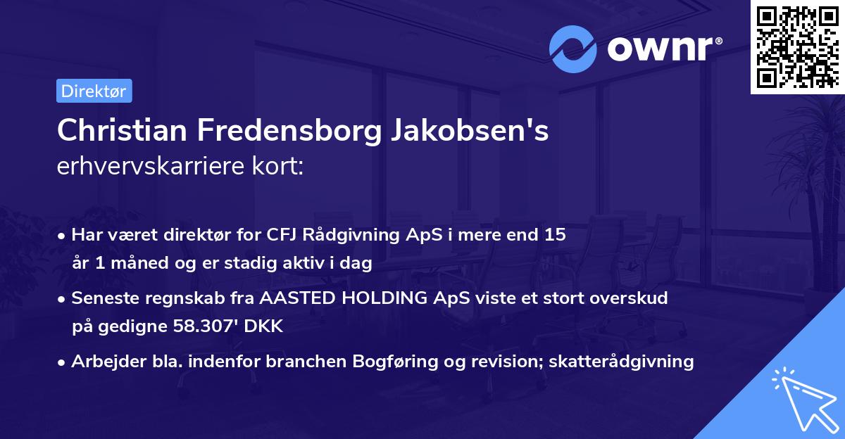 Christian Fredensborg Jakobsen's erhvervskarriere kort