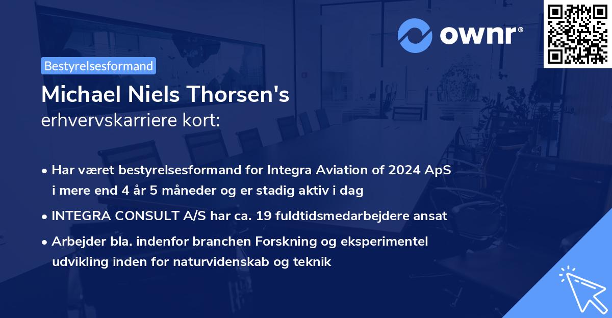 Michael Niels Thorsen's erhvervskarriere kort