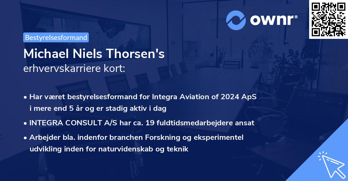 Michael Niels Thorsen's erhvervskarriere kort