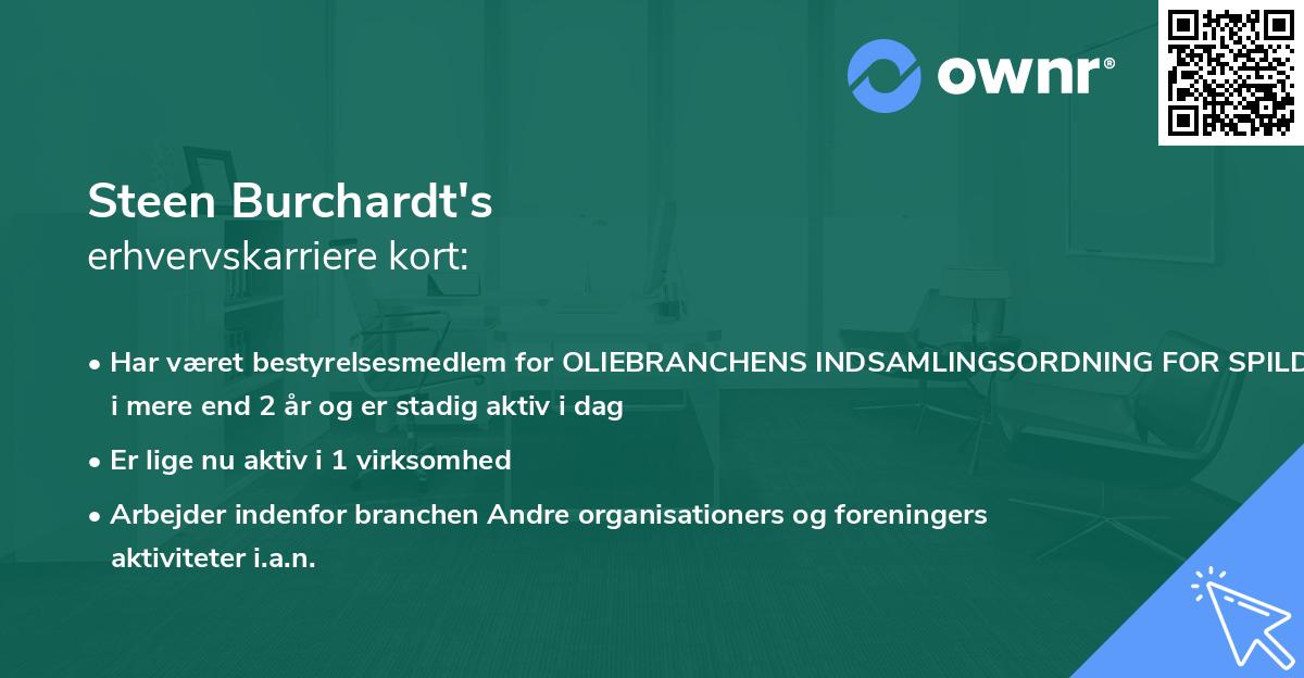 Steen Burchardt's erhvervskarriere kort
