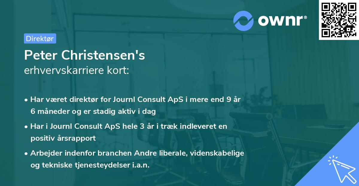 Peter Christensen's erhvervskarriere kort