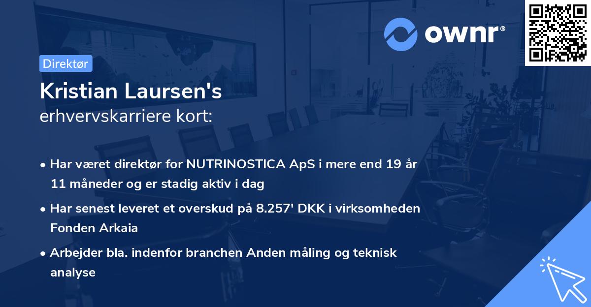Kristian Laursen's erhvervskarriere kort