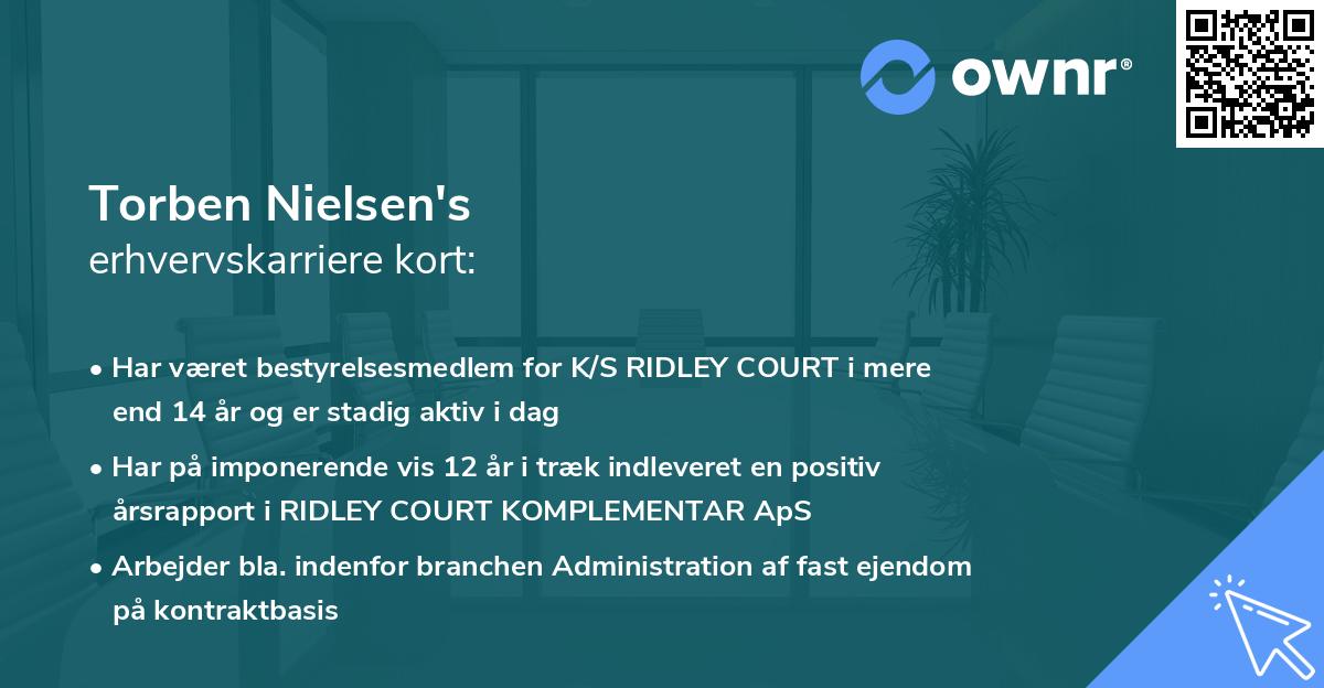 Torben Nielsen's erhvervskarriere kort
