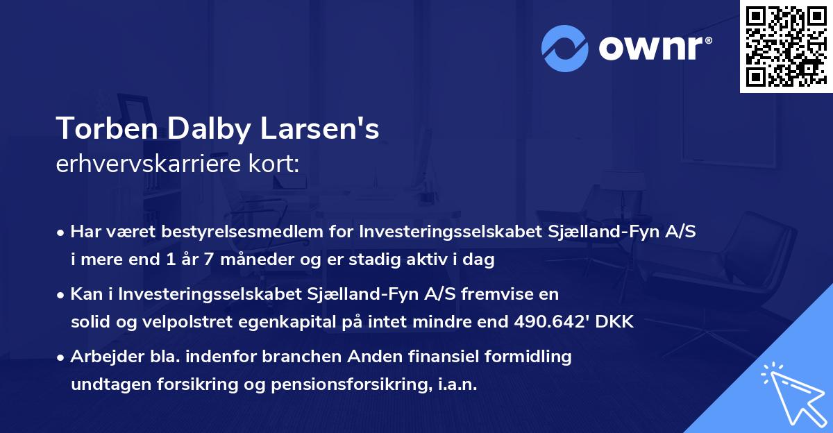 Torben Dalby Larsen's erhvervskarriere kort