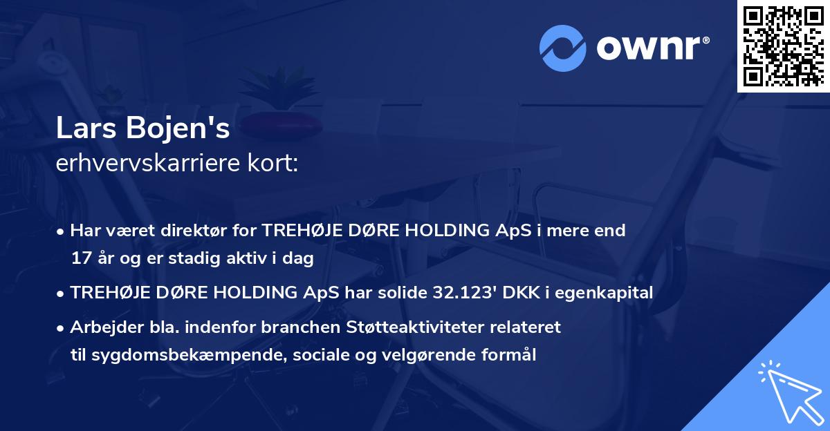 Lars Bojen's erhvervskarriere kort