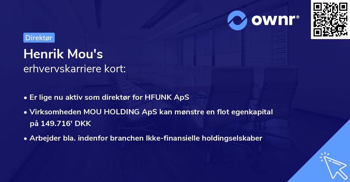 Henrik Mou's erhvervskarriere kort
