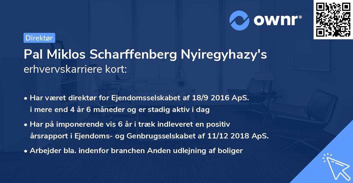 Pal Miklos Scharffenberg Nyiregyhazy's erhvervskarriere kort