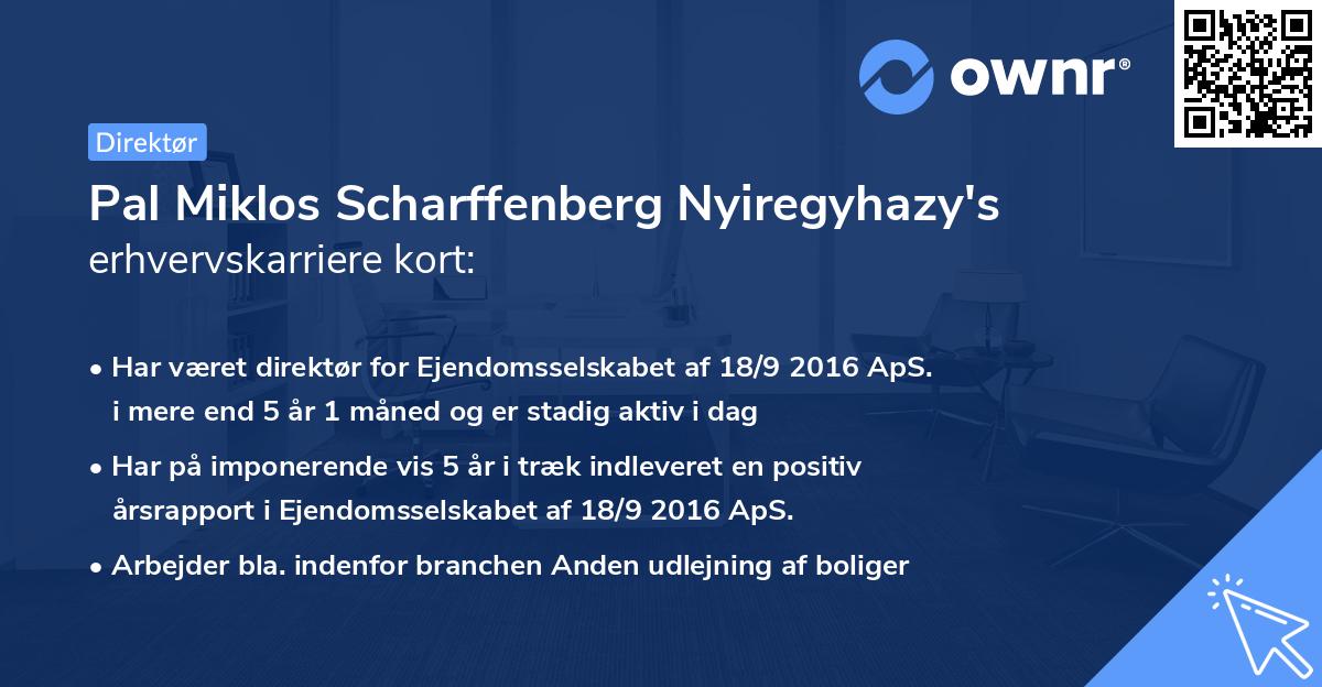 Pal Miklos Scharffenberg Nyiregyhazy's erhvervskarriere kort