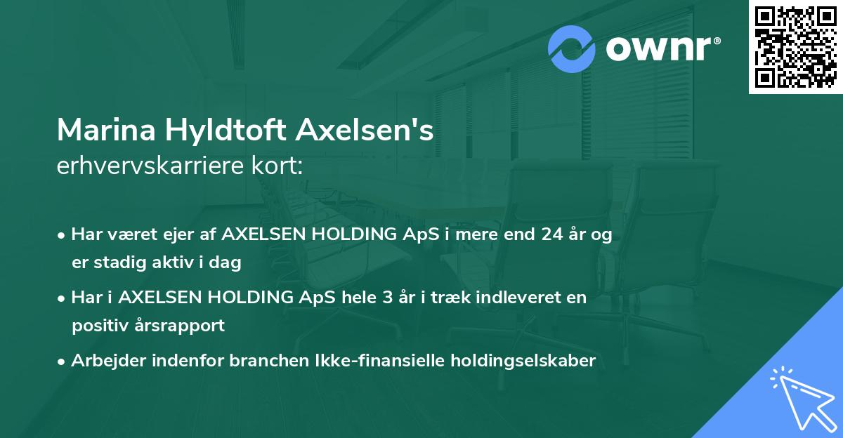 Marina Hyldtoft Axelsen's erhvervskarriere kort