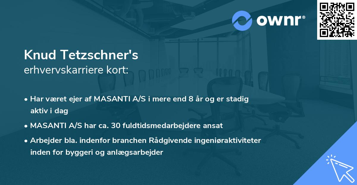 Knud Tetzschner's erhvervskarriere kort