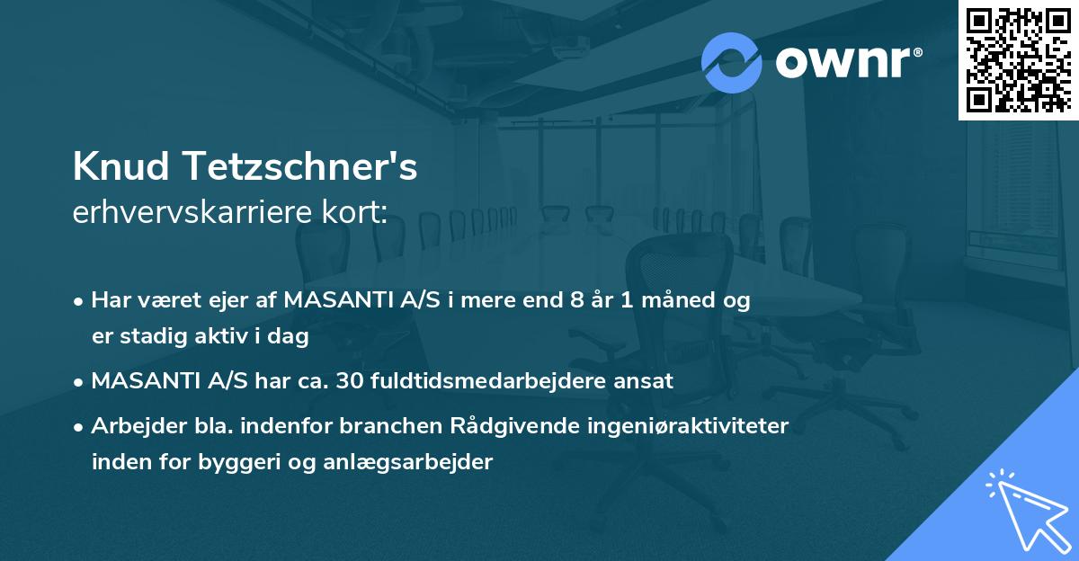 Knud Tetzschner's erhvervskarriere kort