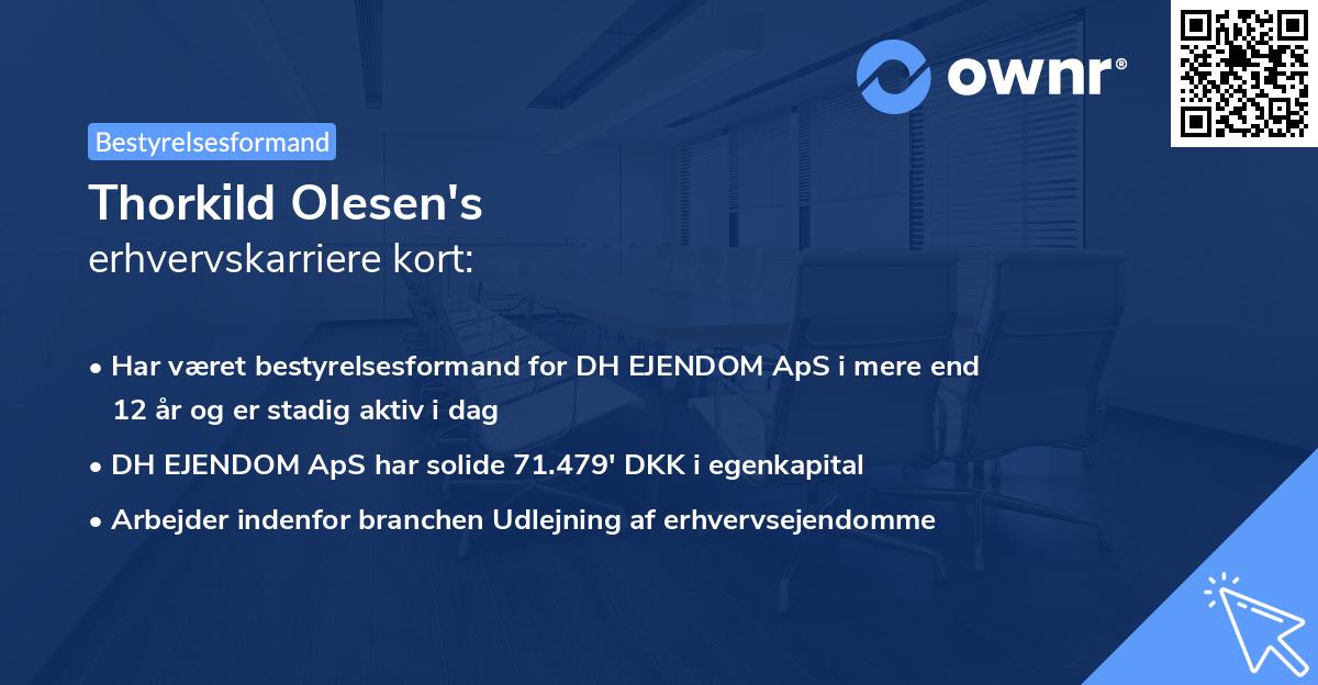 Thorkild Olesen's erhvervskarriere kort