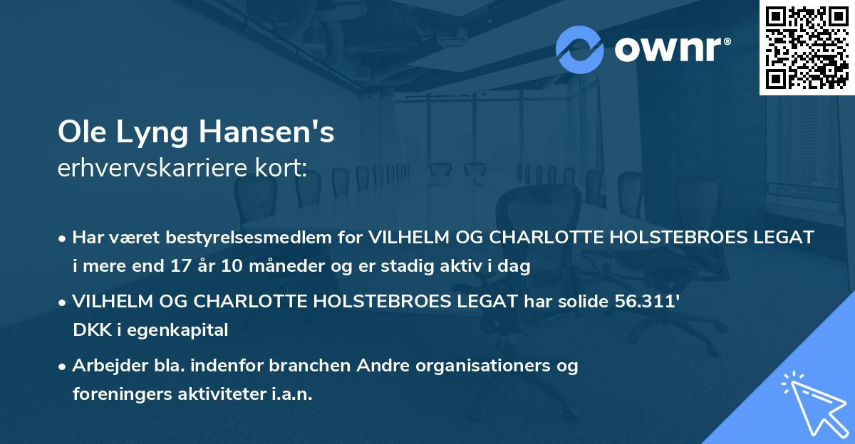Ole Lyng Hansen's erhvervskarriere kort