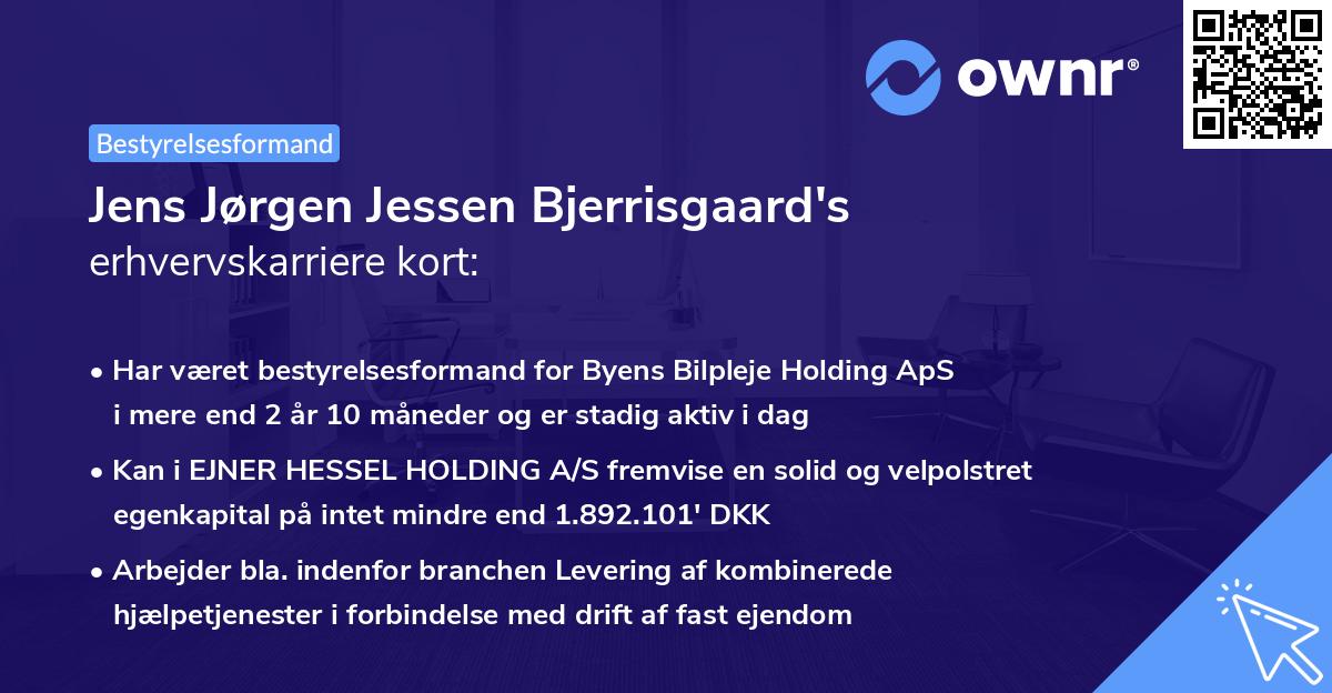 Jens Jørgen Jessen Bjerrisgaard's erhvervskarriere kort