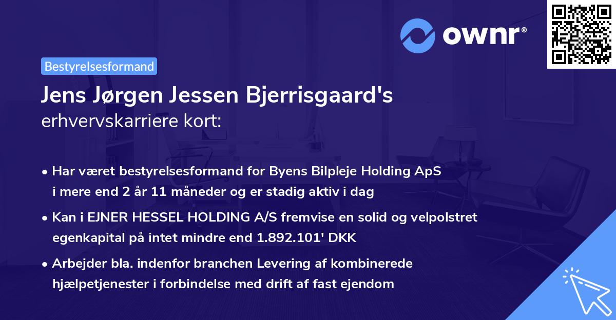 Jens Jørgen Jessen Bjerrisgaard's erhvervskarriere kort