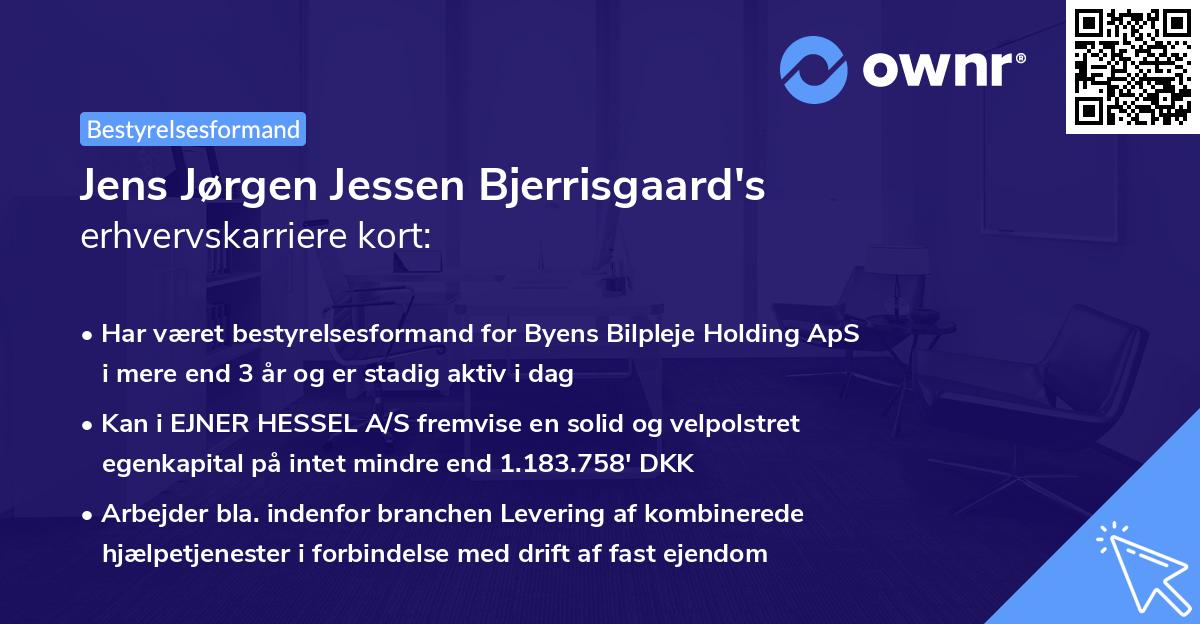Jens Jørgen Jessen Bjerrisgaard's erhvervskarriere kort