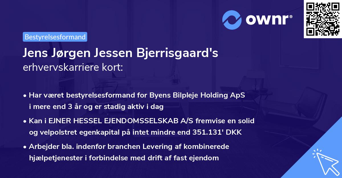 Jens Jørgen Jessen Bjerrisgaard's erhvervskarriere kort
