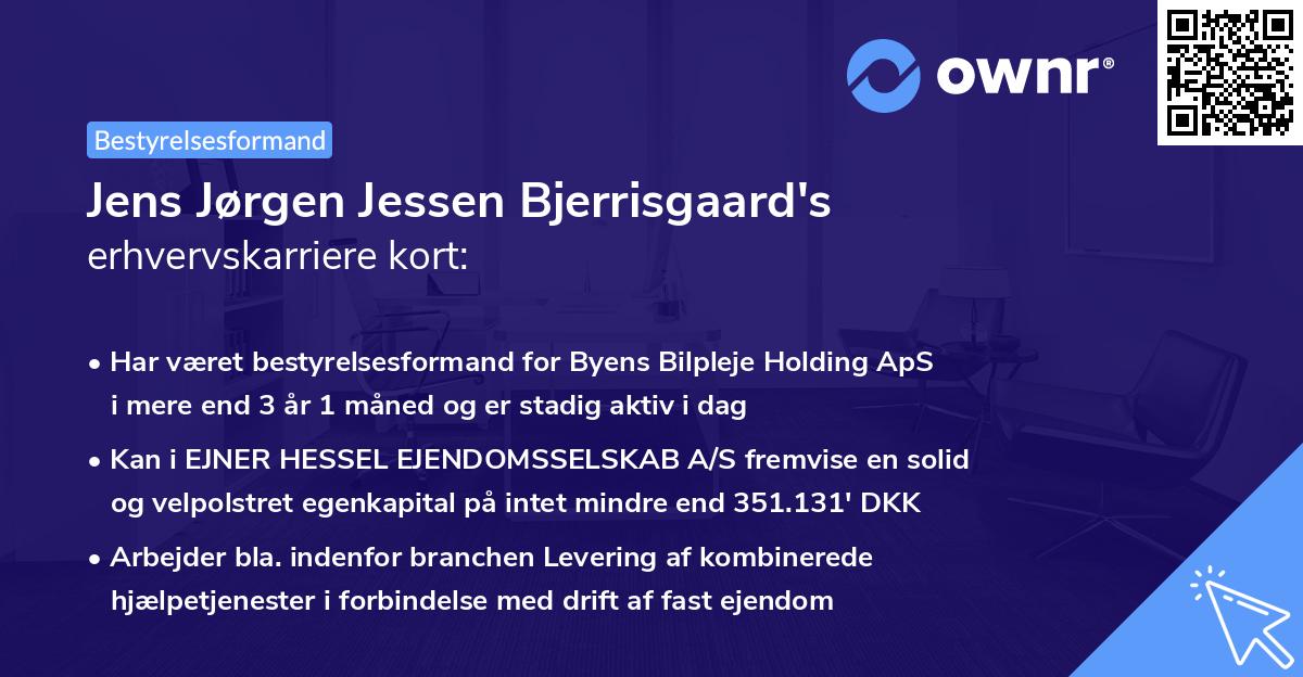 Jens Jørgen Jessen Bjerrisgaard's erhvervskarriere kort