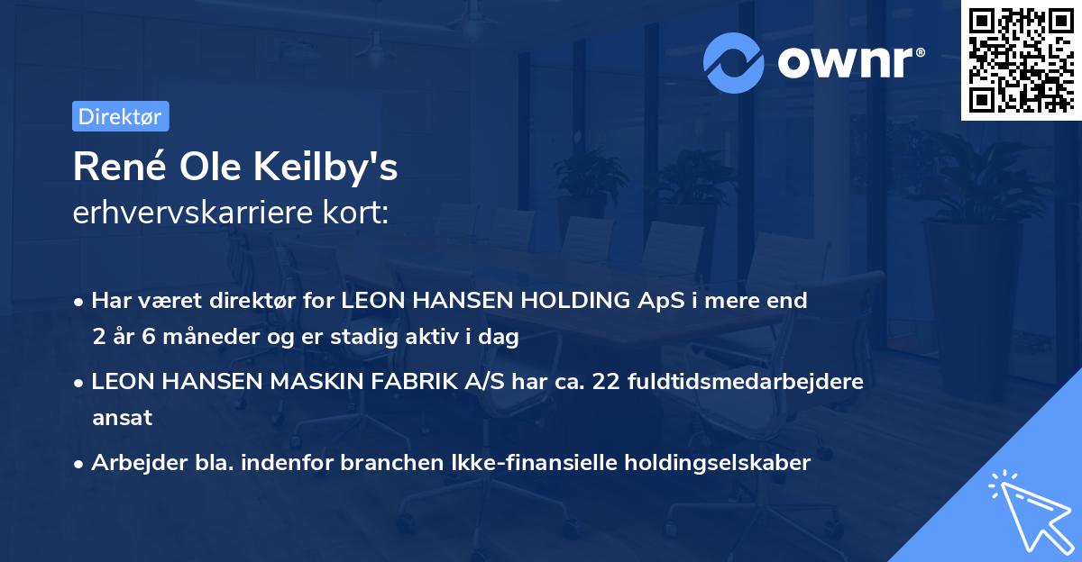 René Ole Keilby's erhvervskarriere kort