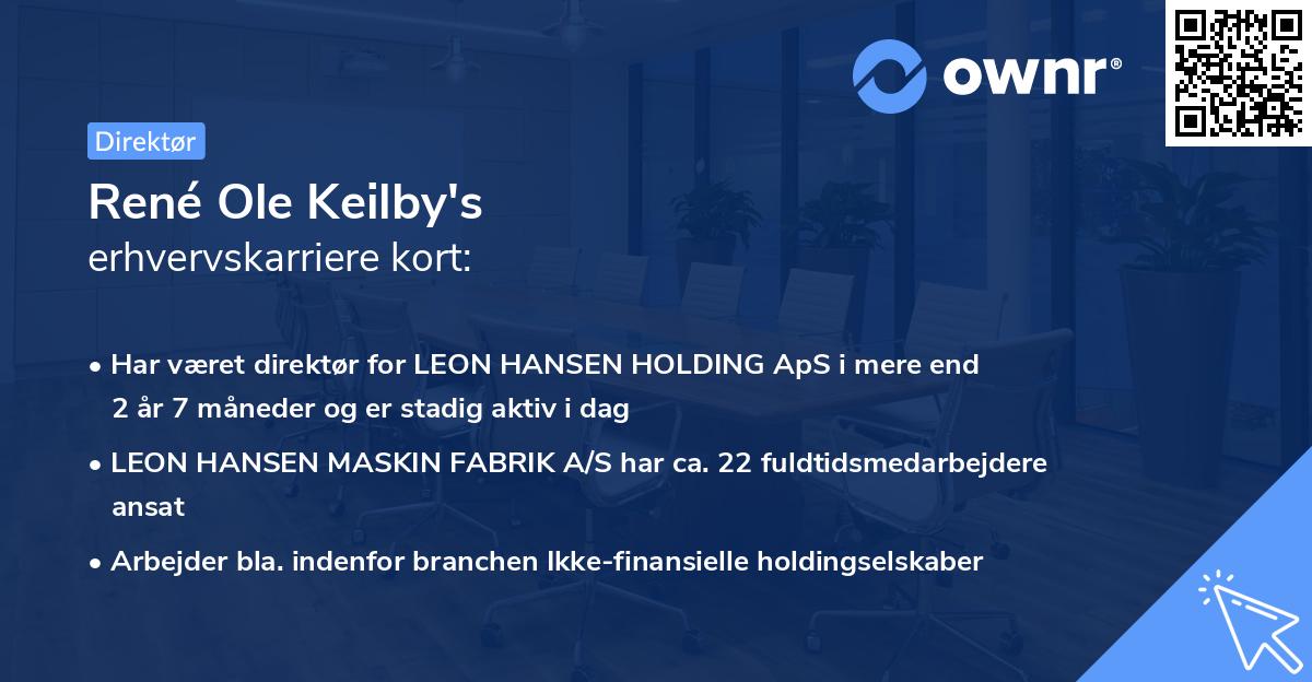 René Ole Keilby's erhvervskarriere kort