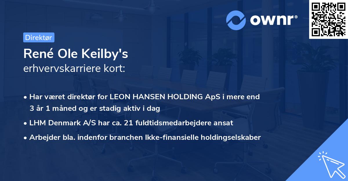 René Ole Keilby's erhvervskarriere kort