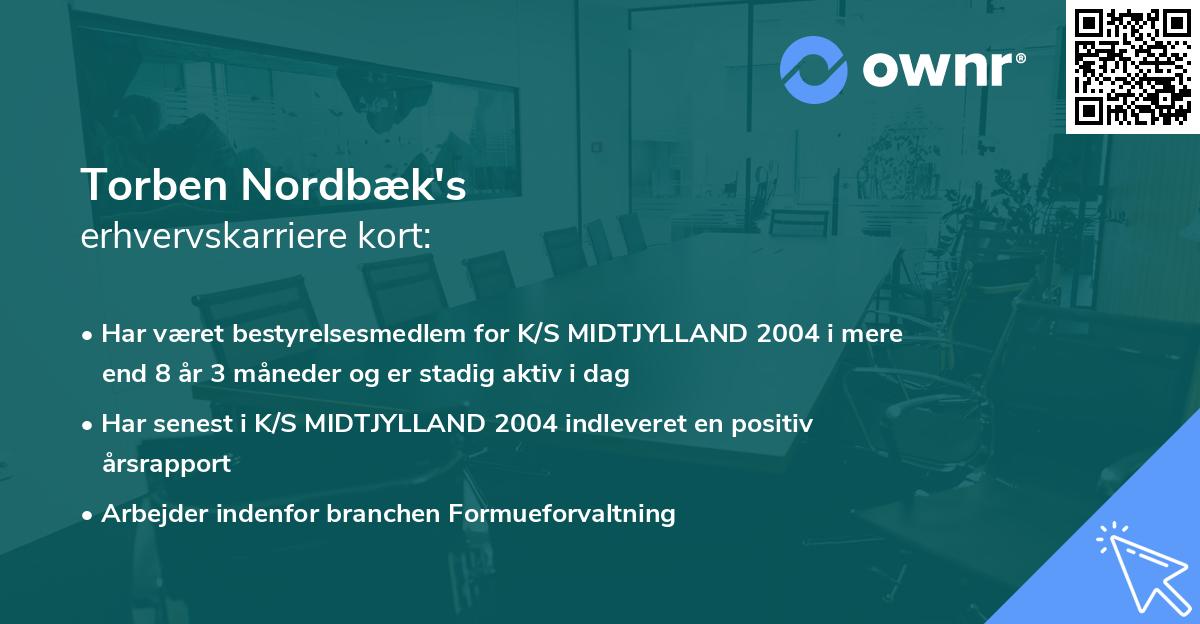 Torben Nordbæk's erhvervskarriere kort