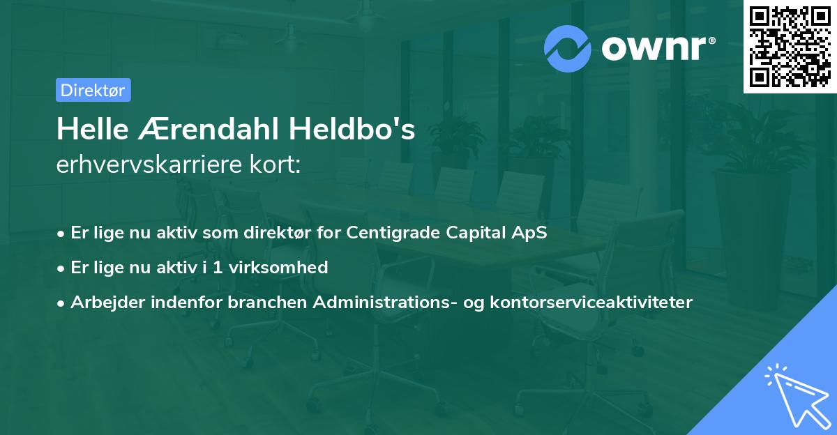 Helle Ærendahl Heldbo's erhvervskarriere kort