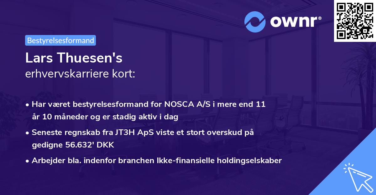 Lars Thuesen's erhvervskarriere kort