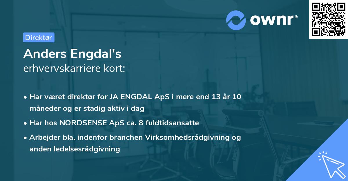 Anders Engdal's erhvervskarriere kort