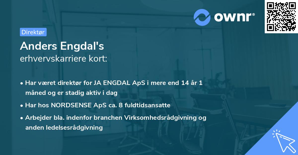 Anders Engdal's erhvervskarriere kort