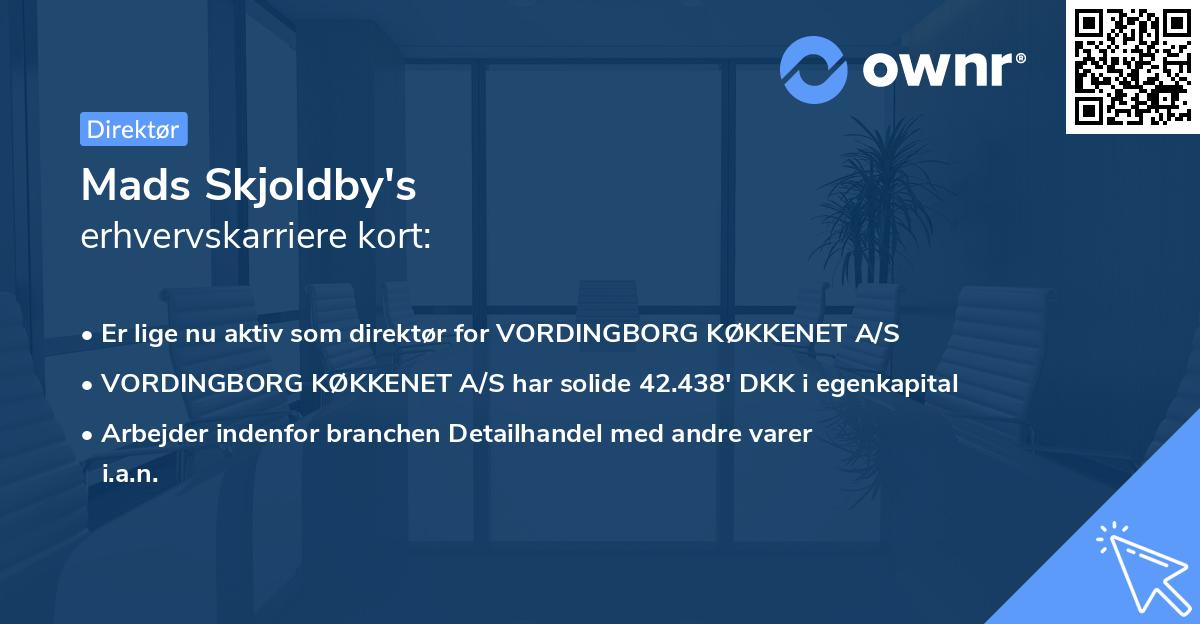 Mads Skjoldby's erhvervskarriere kort