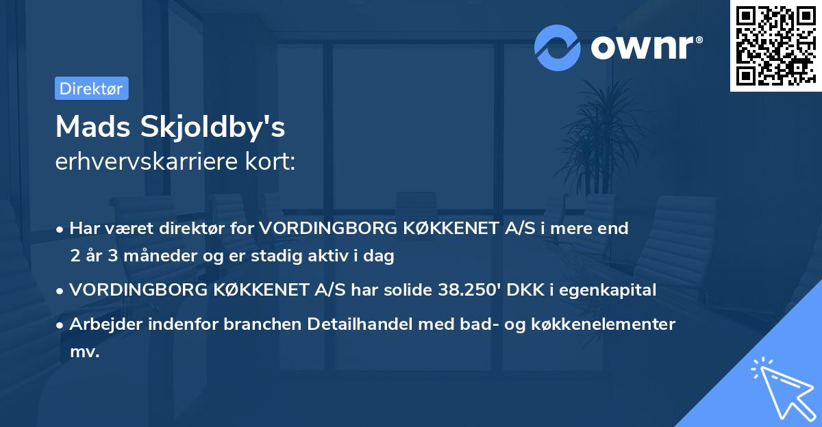 Mads Skjoldby's erhvervskarriere kort