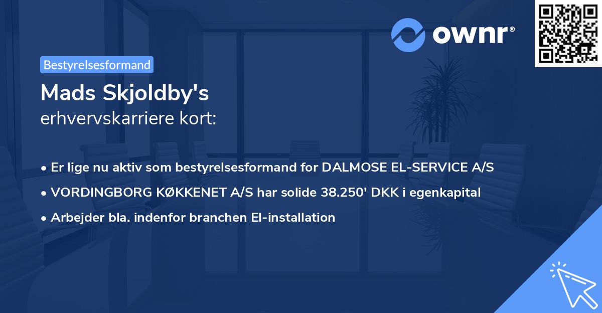 Mads Skjoldby's erhvervskarriere kort